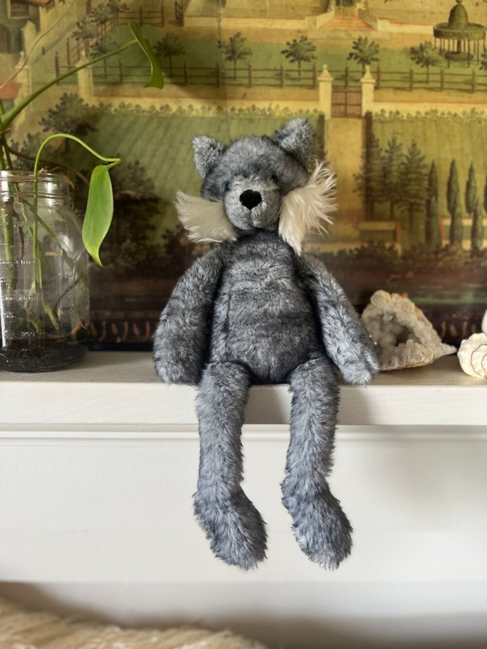 Woodlander Wolf Rare Retired Jellycat Plush